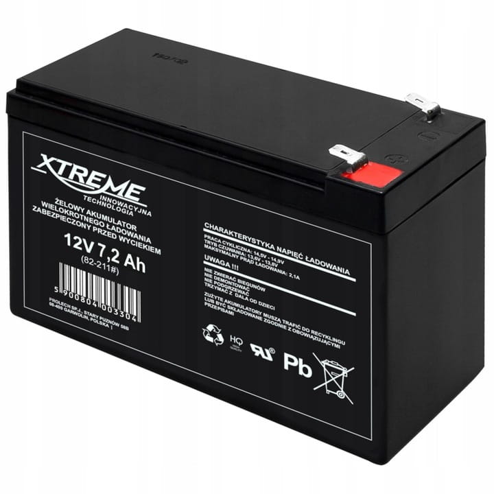 XTREME Akumulator żelowy 12V 7,2Ah 82-319 - Henryx24