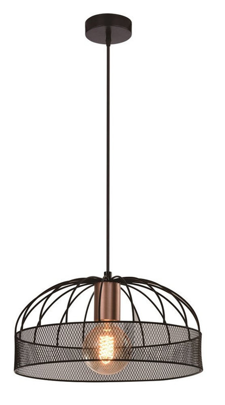 Lampa wisząca czarna metalowa regulowana 40W E27 Levi