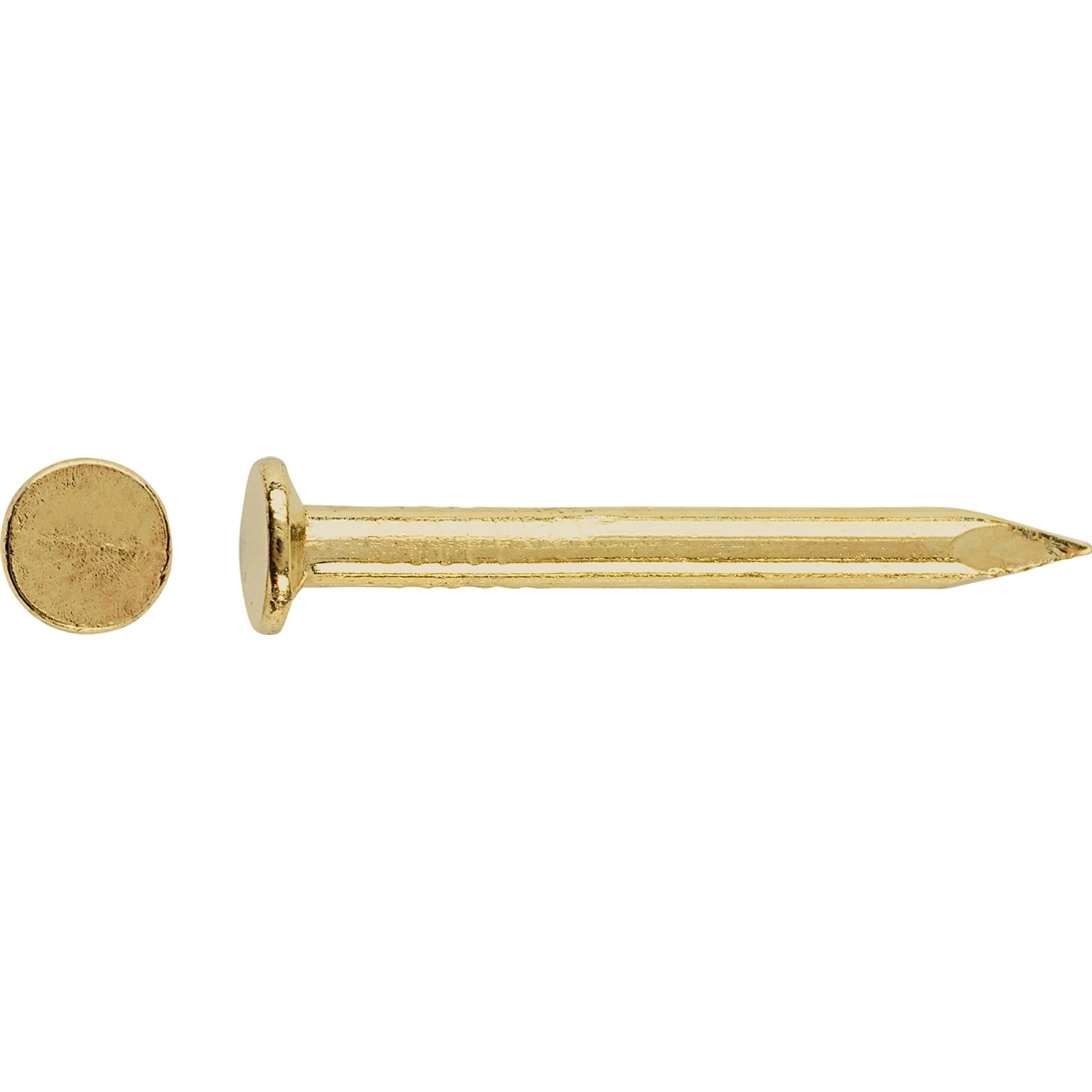 LUX Gwoździe tapicerskie gładkie 1,4 mm x 14 mm mosiądz 100 szt