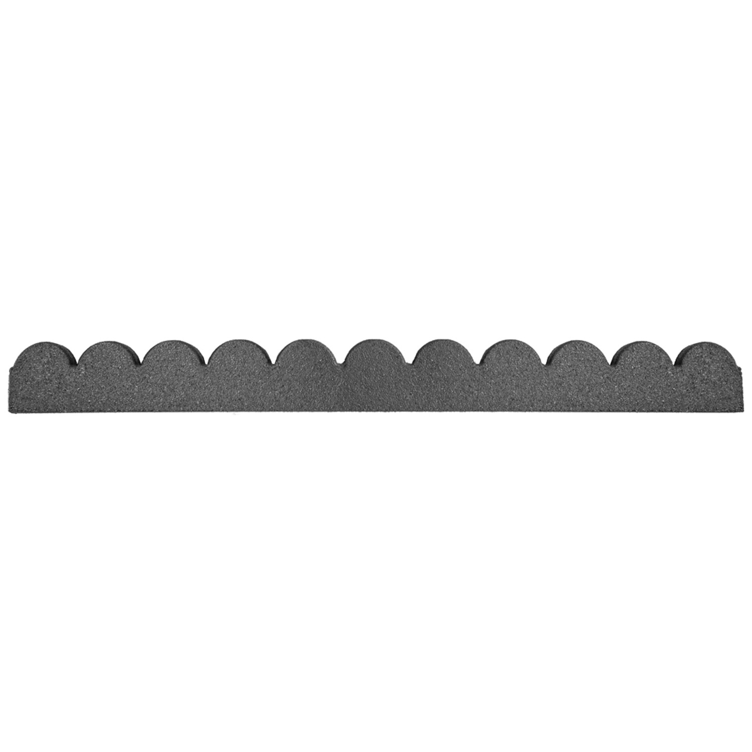 Obrzeże recyklingowe Scalloped szary 10x5x120 cm