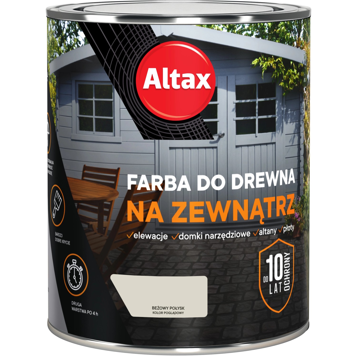 Altax Farba do drewna zewnętrzna beżowy 750 ml
