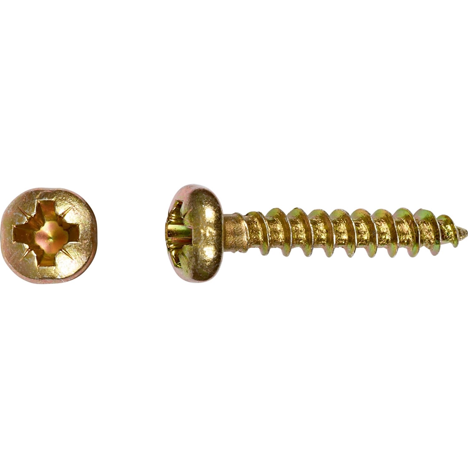 LUX Wkręt uniwersalny z łbem walec PZ 4 mm x 12 mm ocynk żółty 50 szt
