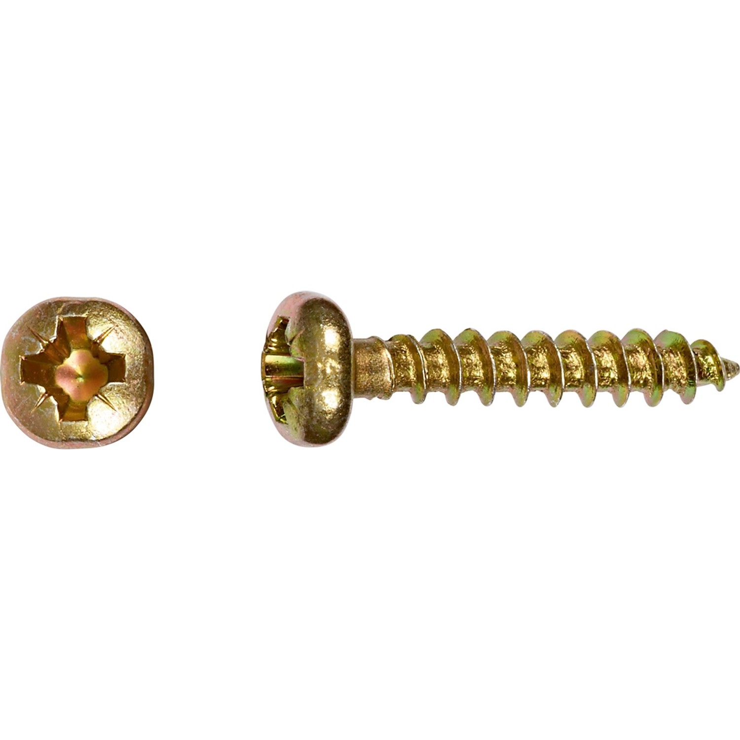 LUX Wkręt uniwersalny z łbem walec PZ 4,5 mm x 20 mm ocynk żółty 20 szt