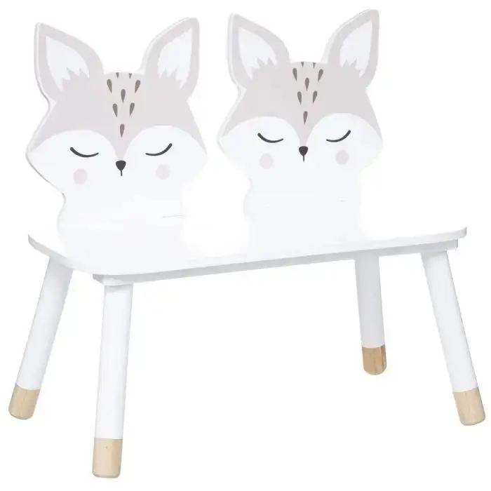 Drewniana ławka dziecięca FOX wys. 52,5 cm DB