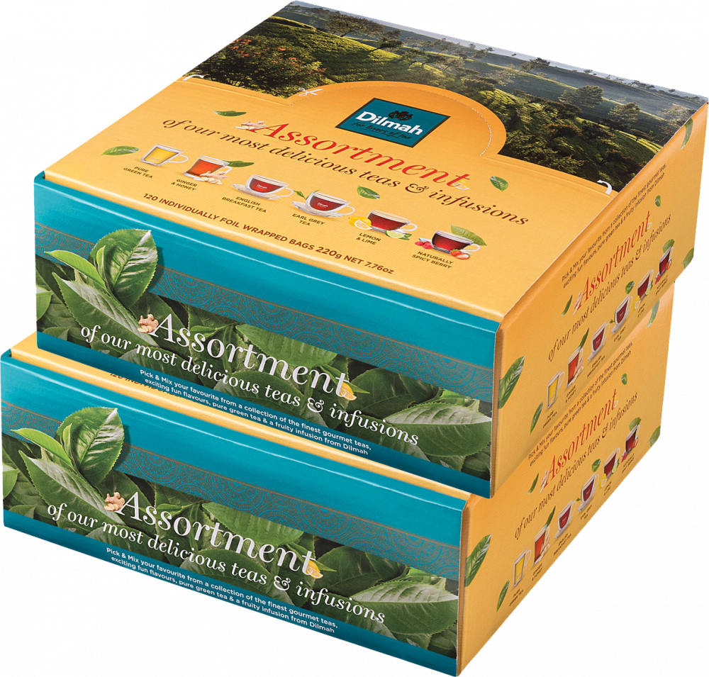 2x Zestaw herbat w kopertach Dilmah Pick & Mix, 6 smaków, 120 sztuk x2g/1.5g