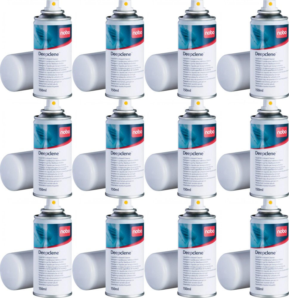 12x Pianka do czyszczenia tablic Nobo, Deepclene, 150 ml