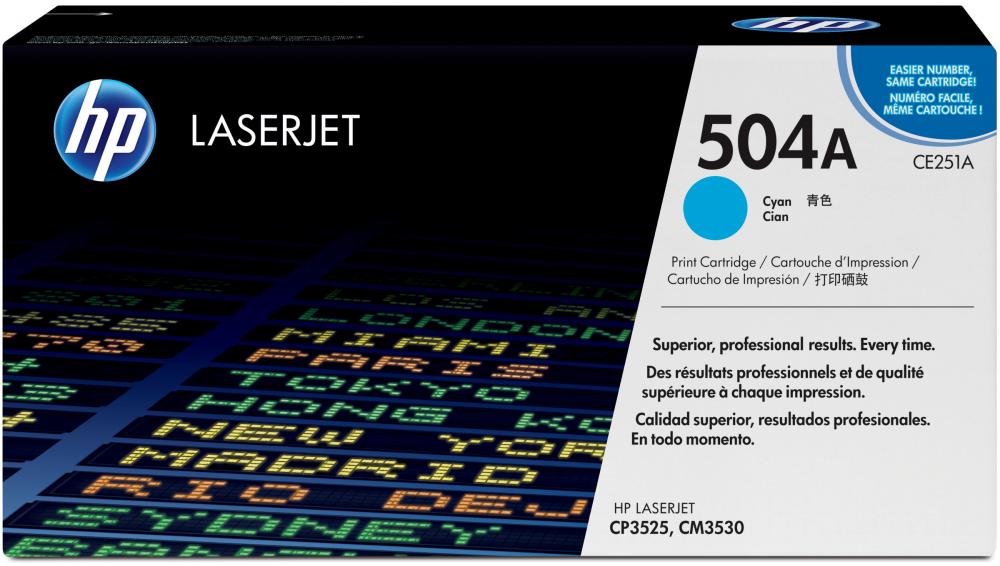 Toner HP 504A (CE251A), 7000 stron, cyan (błękitny)