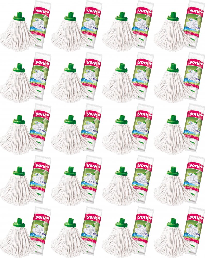 20x Mop bawełniany York Maxi- końcówka, 140g, biały