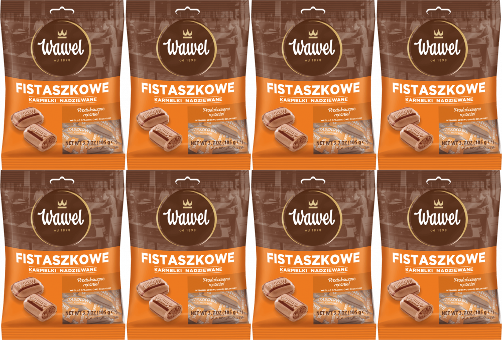 8x Karmelki Wawel Fistaszkowe, 105g