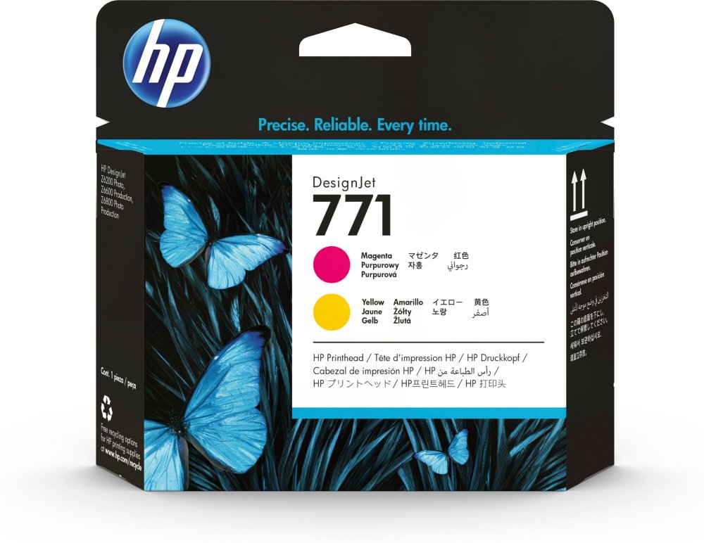 Głowica drukująca HP 771 (CE018A), magenta (purpurowy)/yellow (żółty)