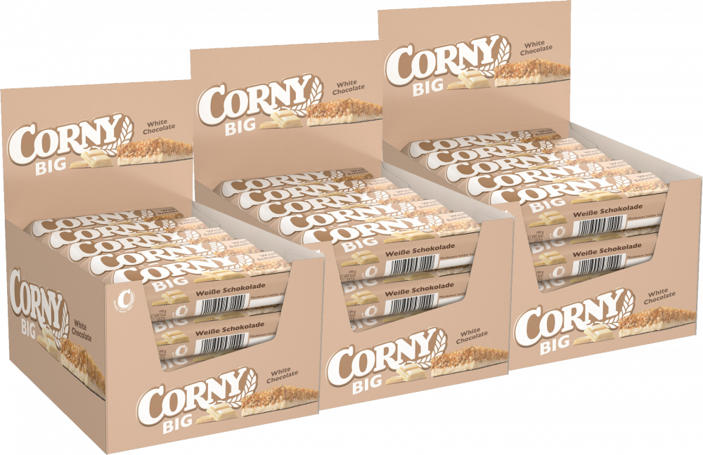 72x Baton zbożowy Corny Big z białą czekoladą, 40g