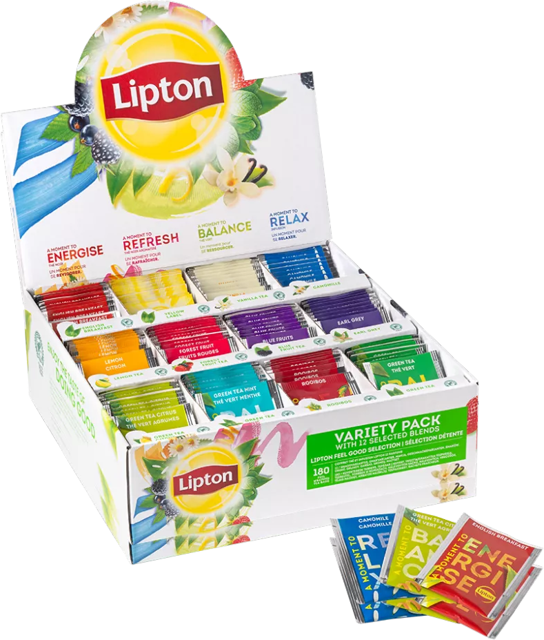 Zestaw herbat w kopertach Lipton Variety Pack, 12 smaków, 180 sztuk