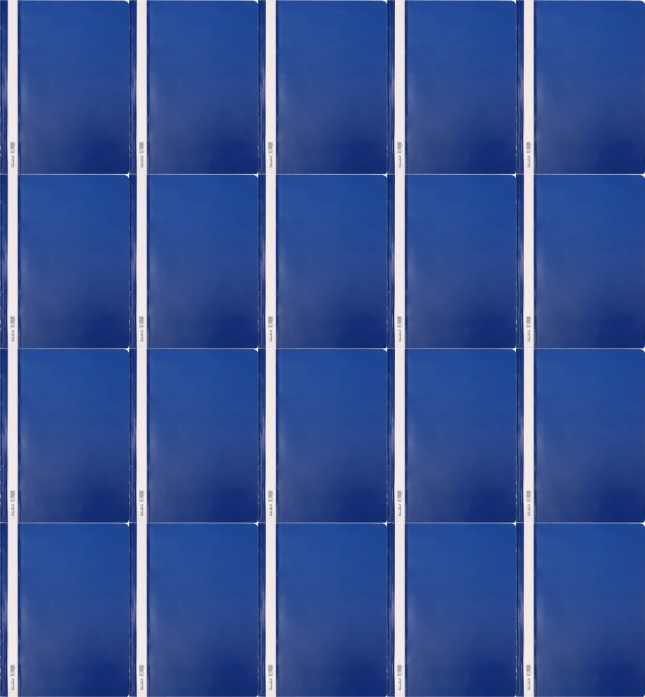 20x Skoroszyt plastikowy bez oczek Biurfol, twardy, A4, do 200 kartek, granatowy