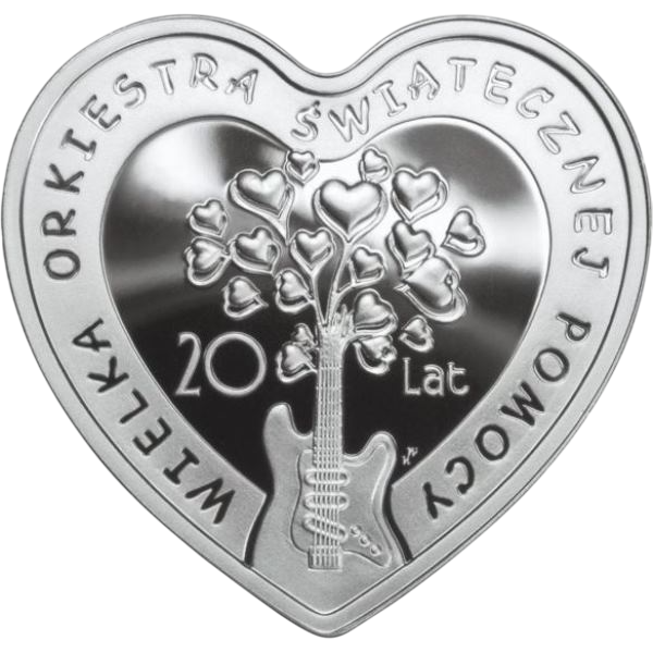 Srebrna moneta Wielka Orkiestra Świątecznej Pomocy 20 lat - wysyłka 24 h!