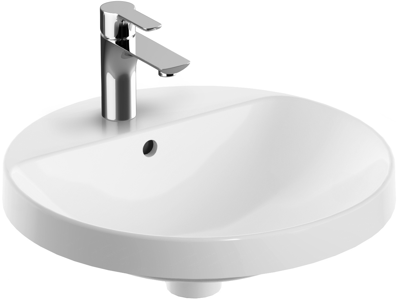 Geberit Variform umywalka 48 cm wpuszczana okrągła KeraTect biała 500.705.00.2