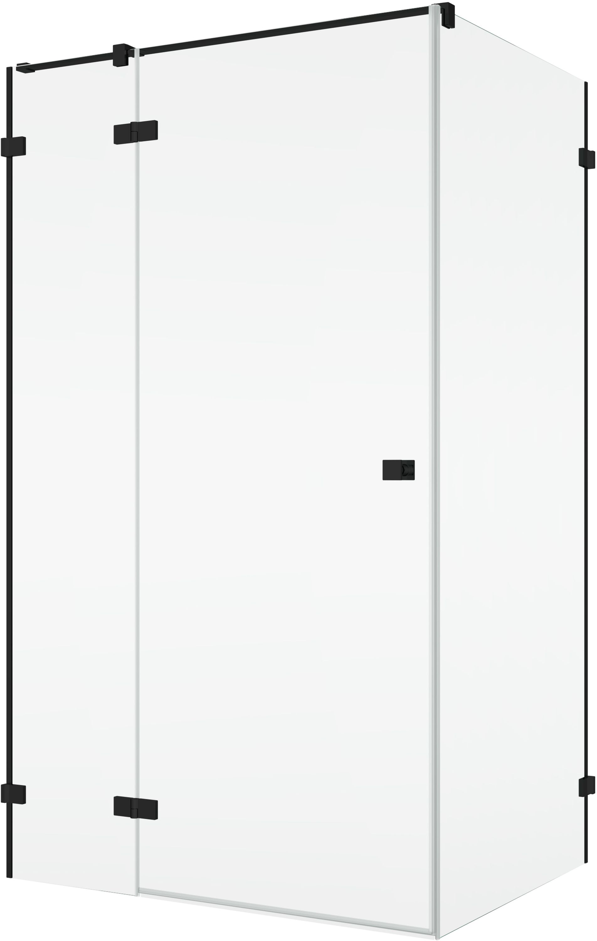 SanSwiss Annea ścianka prysznicowa 80 cm boczna czarny mat/szkło przezroczyste ANTW108000607
