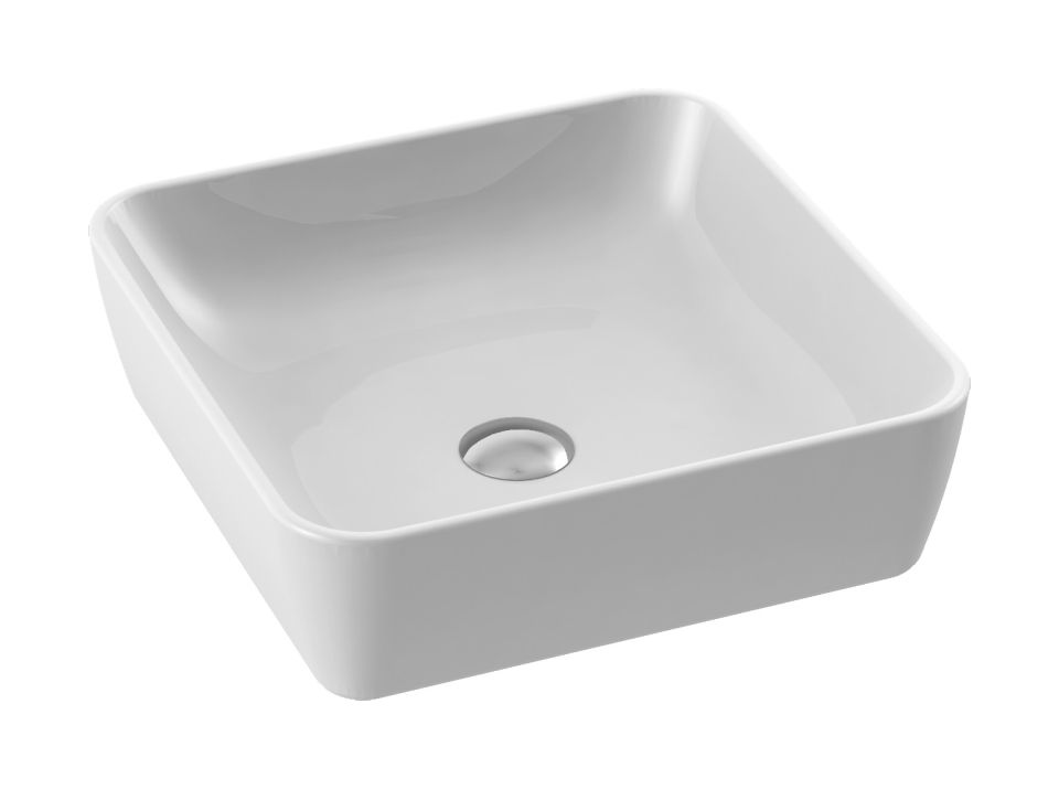 CeraStyle One umywalka 46x45,5 cm nablatowa prostokątna biała 076000
