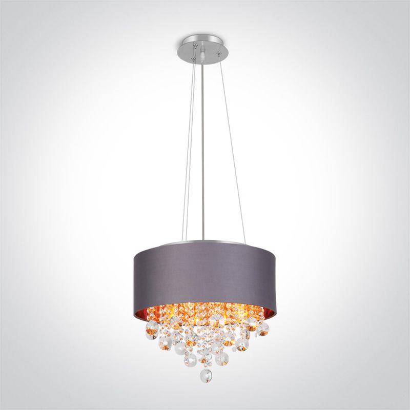 One Light Gaja lampa wisząca 4x8W szara 63134P