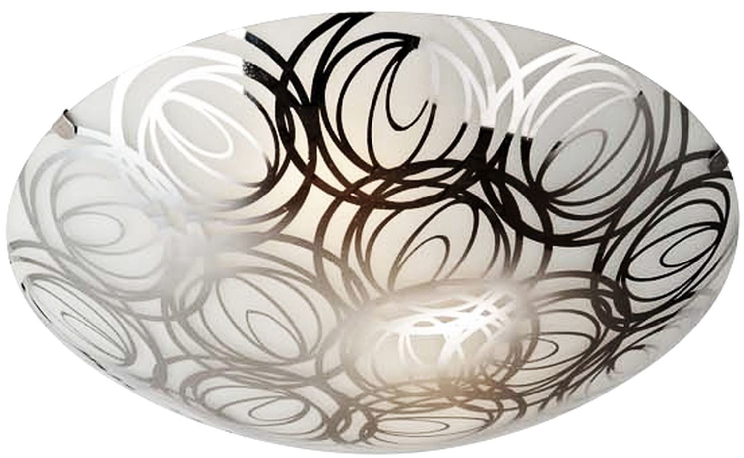 Candellux Silk plafon 1x60W biały/chrom 13-13071