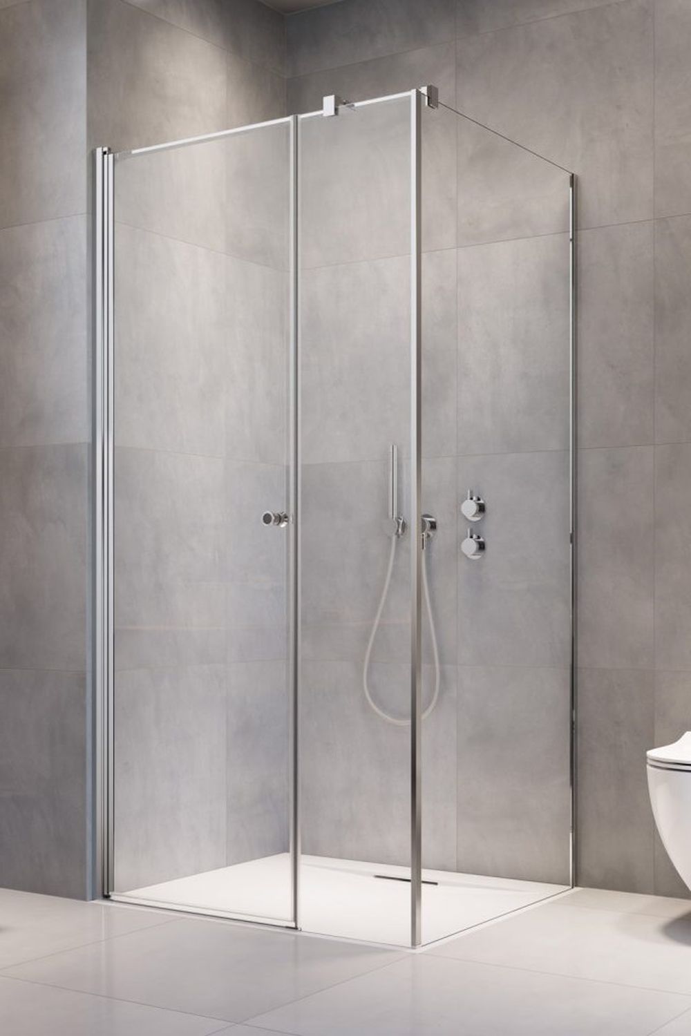 Radaway Eos KDS I kabina prysznicowa 100x80 cm prostokątna lewa chrom/szkło przezroczyste 137550-01-01L