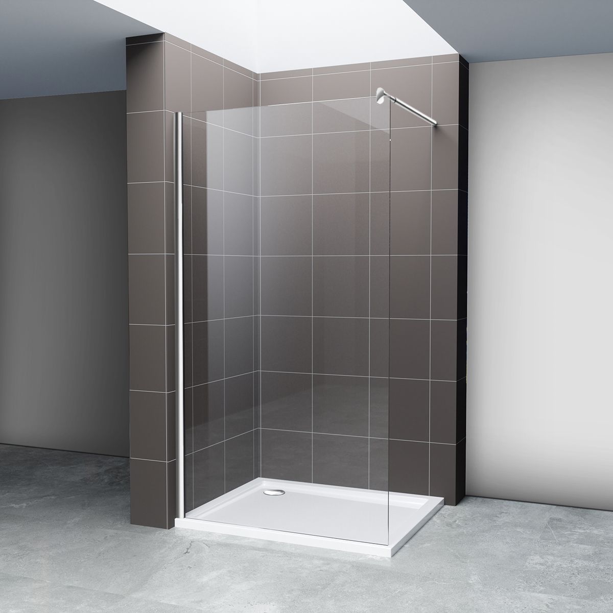 Hagser Bertina Walk-In ścianka prysznicowa 80 cm chrom/szkło przezroczyste HGR14000022 - Wysyłka w 24h