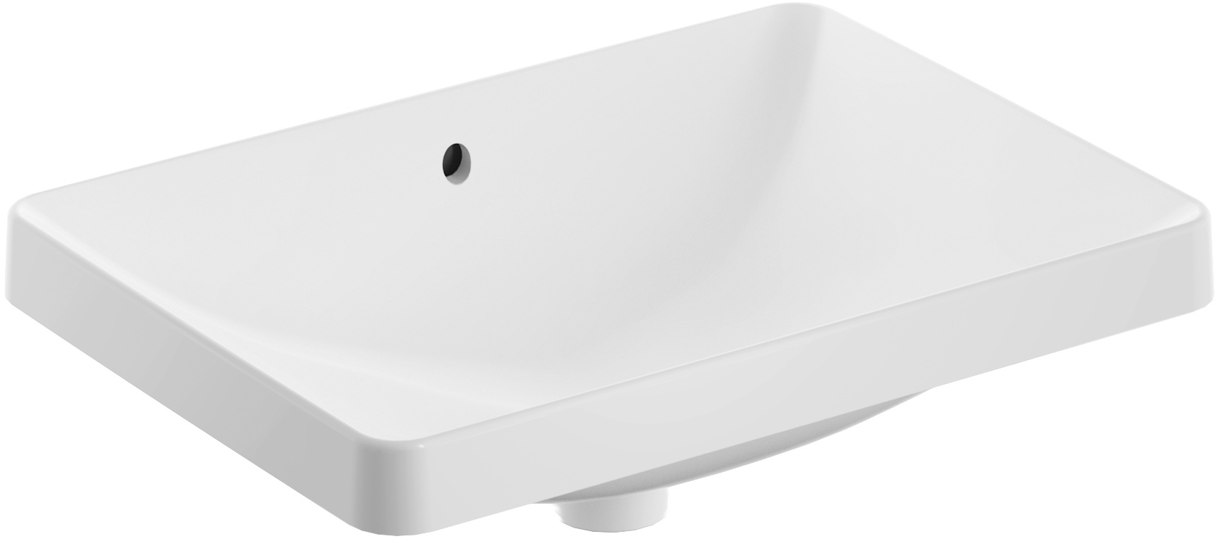 Geberit Variform umywalka 55x40 cm wpuszczana prostokątna KeraTect biała 500.737.00.2