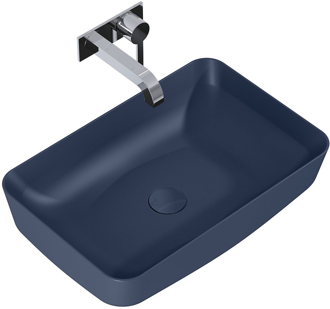 Elita Nomia umywalka 50x39 cm prostokątna nablatowa navy blue matt RE040500057030