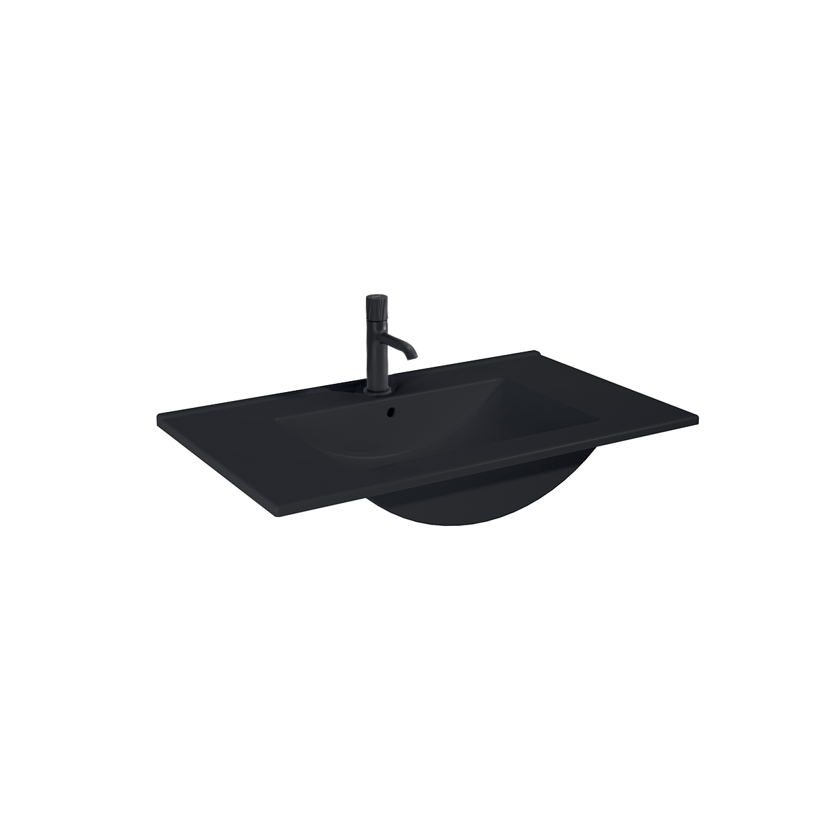 Oltens Vernal umywalka 81x46 cm prostokątna czarna 41206300 - Wysyłka w 24h