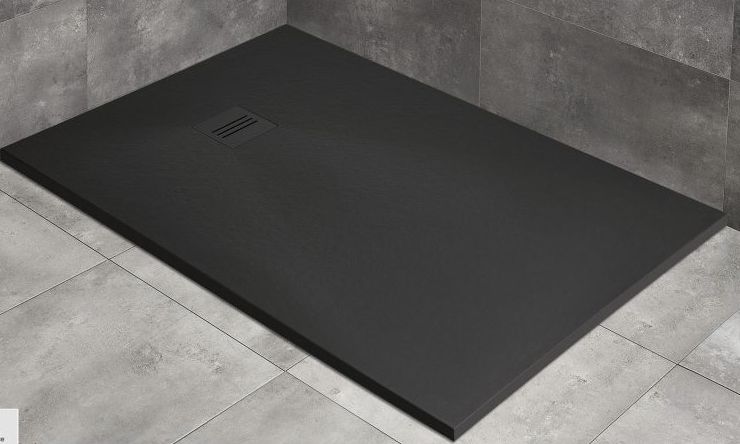 Radaway Kyntos F brodzik 180x100 cm prostokątny konglomeratowy czarny HKF180100-54