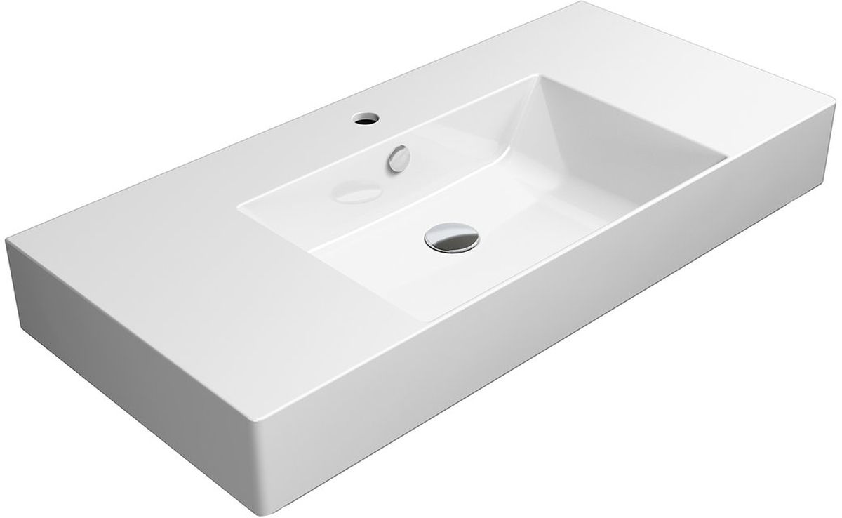 GSI Kube X umywalka 100x47 cm prostokątna ścienna biała 9451111