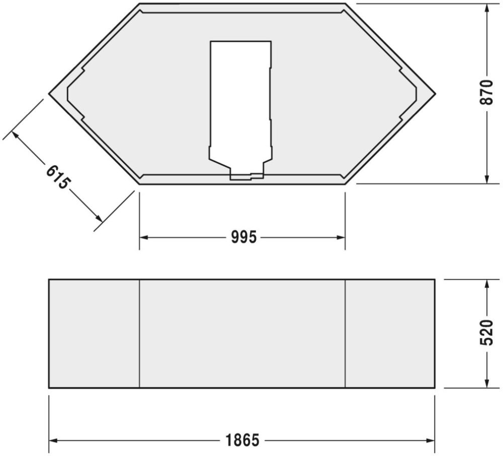Duravit D-Code nośnik styropianowy do wanny 790477000000000