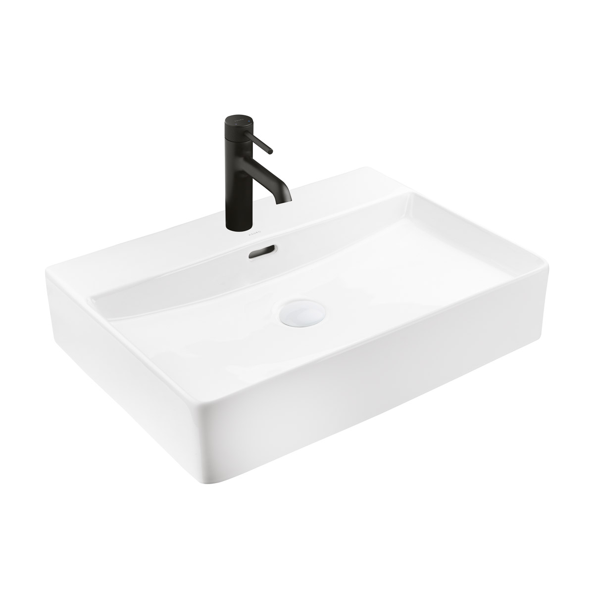 Ksuro 100 umywalka 59x43,5 cm nablatowa prostokątna biała 21000000 - Wysyłka w 24h