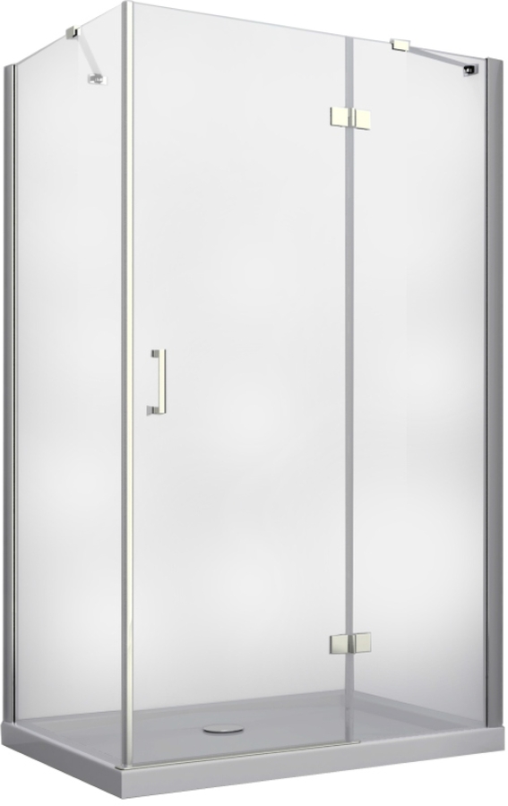 Besco Viva 195 kabina prysznicowa 100x80 cm prostokątna prawa chrom/szkło przezroczyste VPP-100-195C