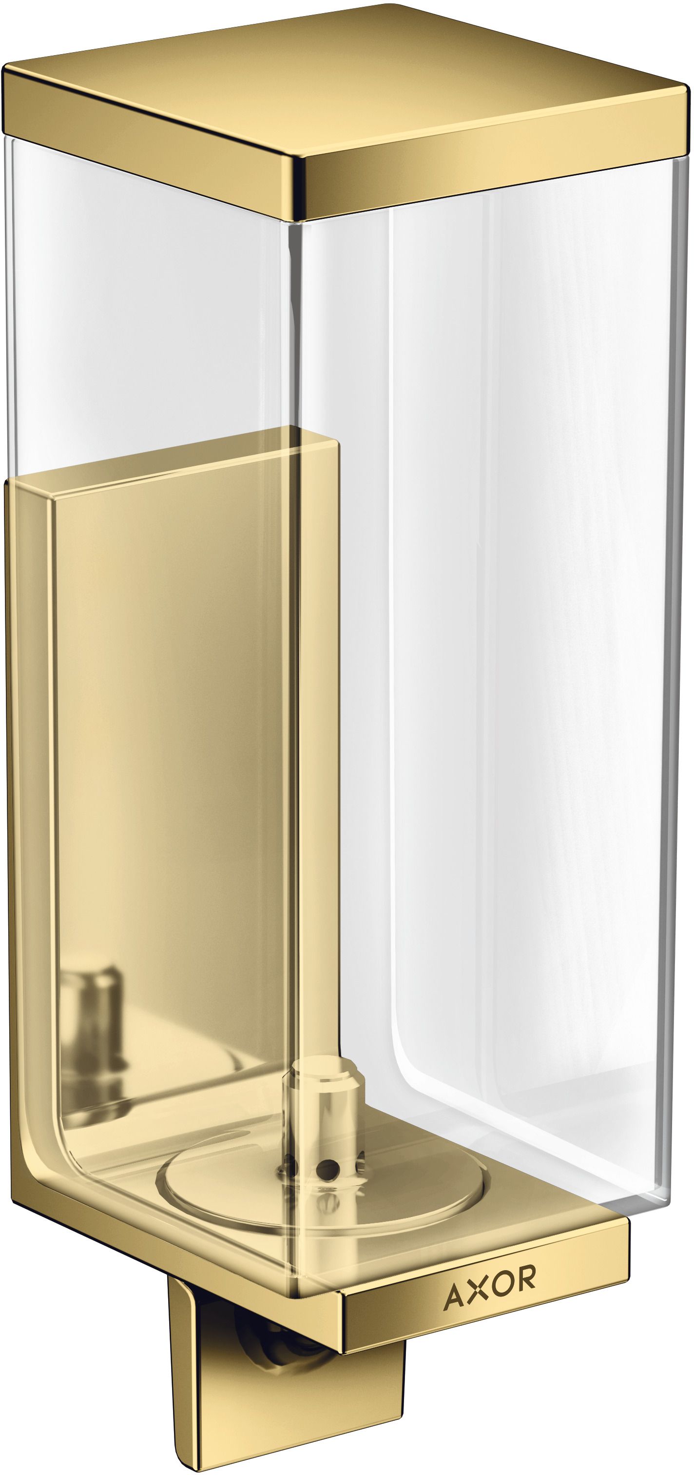 Axor Universal Rectangular dozownik mydła w płynie 600 ml złoty optyczny polerowany 42610990