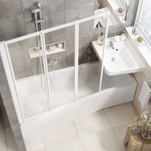 Ravak BeHappy II obudowa do wanny 150 cm prawa biała CZ99100A00