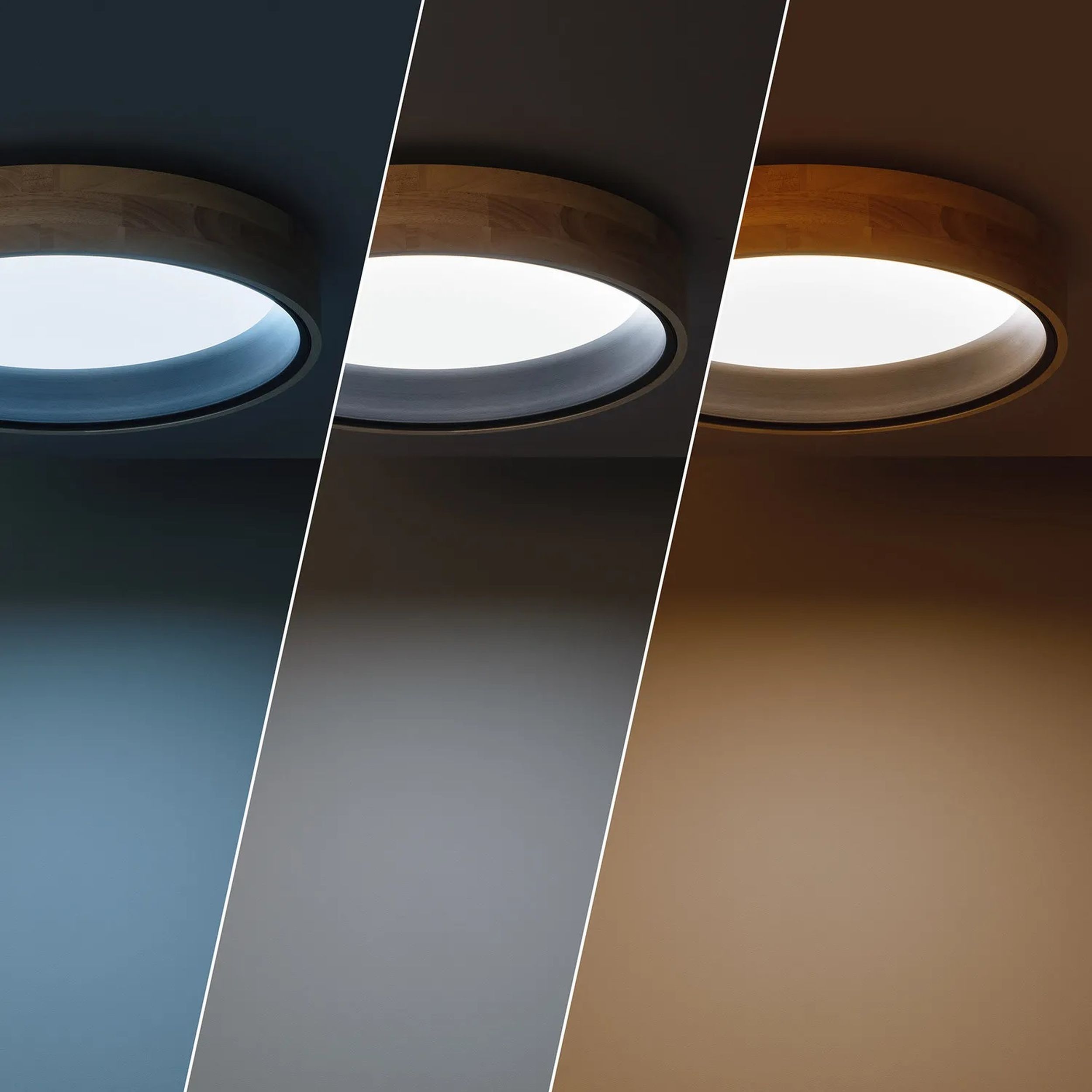 Abruzzo Naturale Vero plafon 1x20W LED drewniany ABR-PLODV-B-20W-CCT