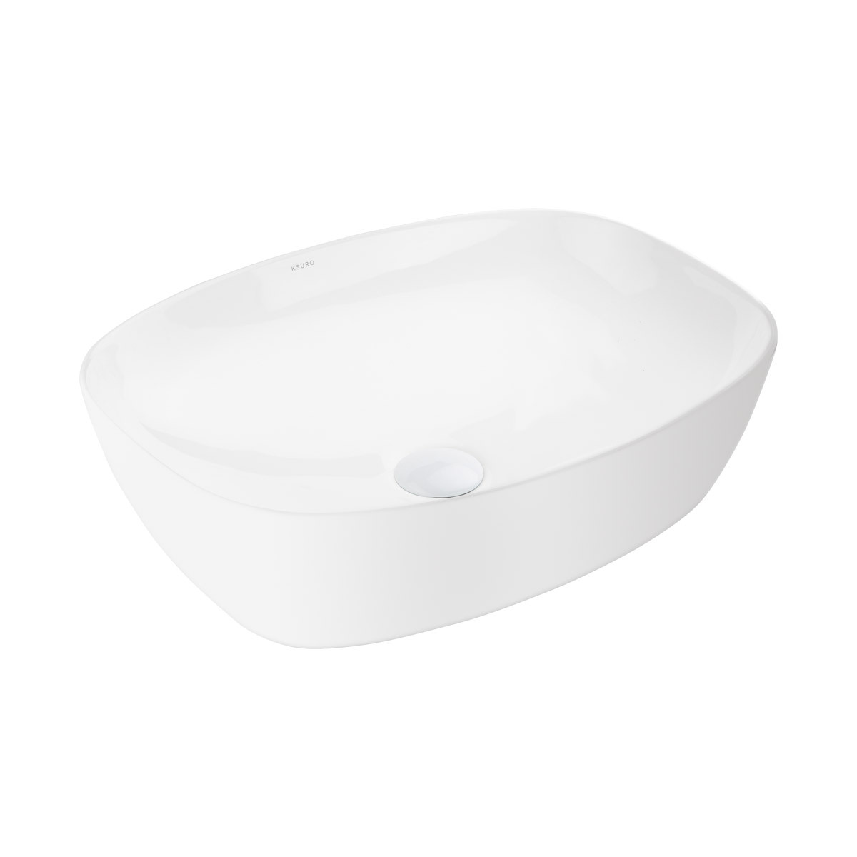 Ksuro 103 umywalka 49,5x38,5 cm nablatowa prostokątna z powłoką Intelligent Coat biała 20808000 - Wysyłka w 24h