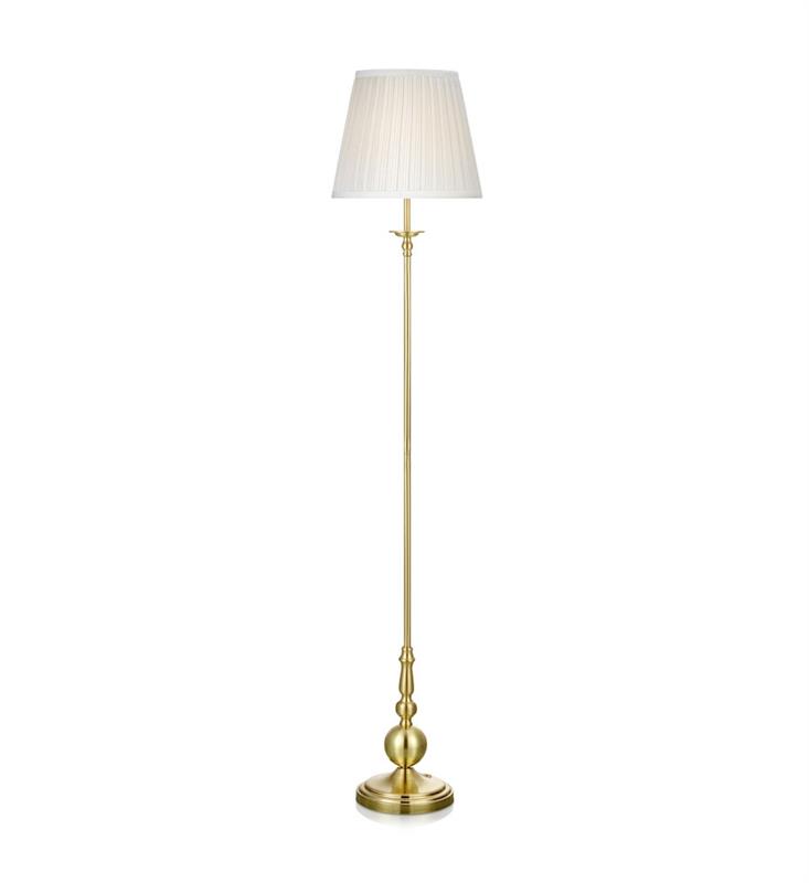 Markslöjd Imperia lampa stojąca 1x60W mosiądz/biały 106322