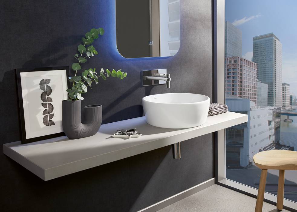 Villeroy & Boch Architectura umywalka 45 cm nablatowa okrągła CeramicPlus Weiss Alpin 5A2546R1