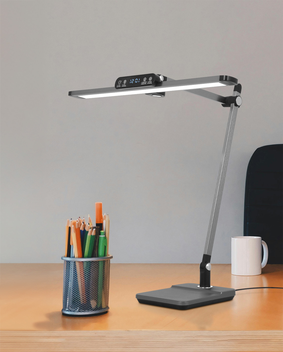 Kaja Ares lampa biurkowa 1x12 W grafitowa K-BL1321GRAFIT