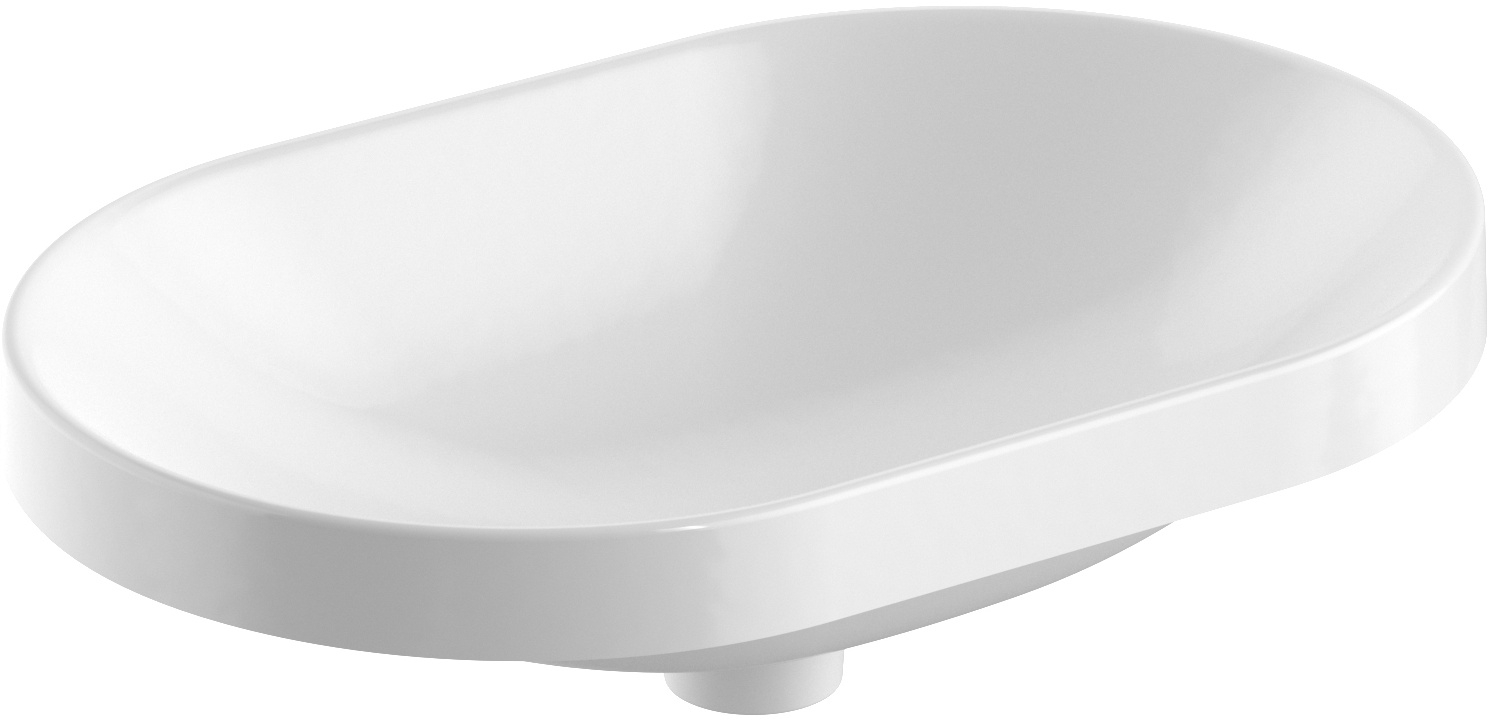 Geberit Variform umywalka 60x40 cm wpuszczana owalna KeraTect biała 500.731.00.2