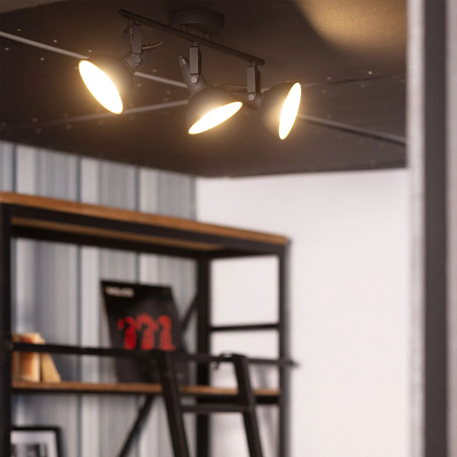 Abruzzo Retro lampa wisząca 3x20 W czarna ABR-RRO-C-3XE14
