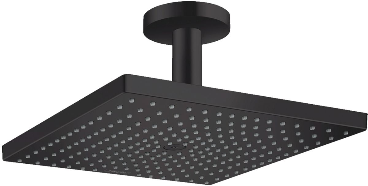 Hansgrohe Raindance E deszczownica 30 cm kwadratowa z ramieniem sufitowym czarny mat 26250670