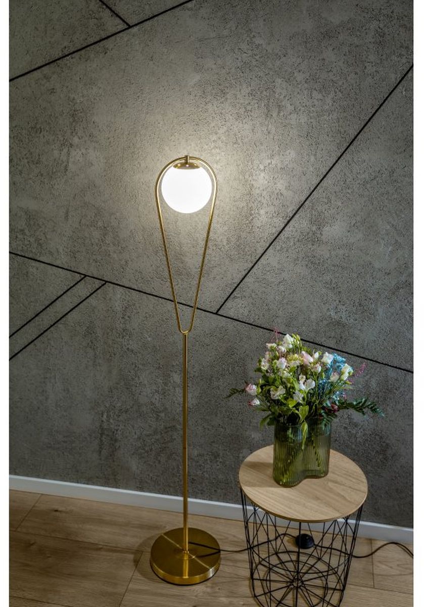 GTV Ciklop lampa stojąca 1x40 W złota LP-CIKLOP-F-40-DEC
