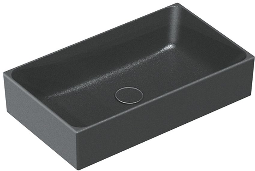Catalano Verso umywalka 60x35 cm prostokątna nablatowa czarna 0222600022