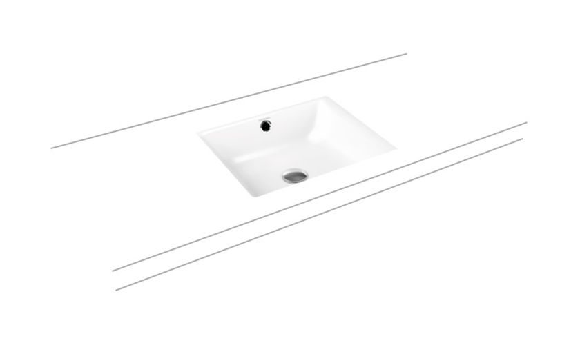Kaldewei Puro umywalka 46x38 cm podblatowa prostokątna model 3159 biała 900906003001