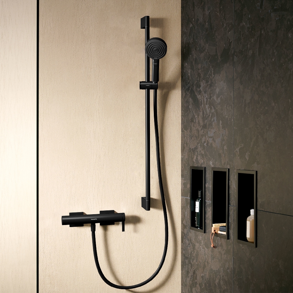 Hansgrohe Unica Pulsify S drążek prysznicowy 90 cm czarny mat 24401670 - Wysyłka w 24h