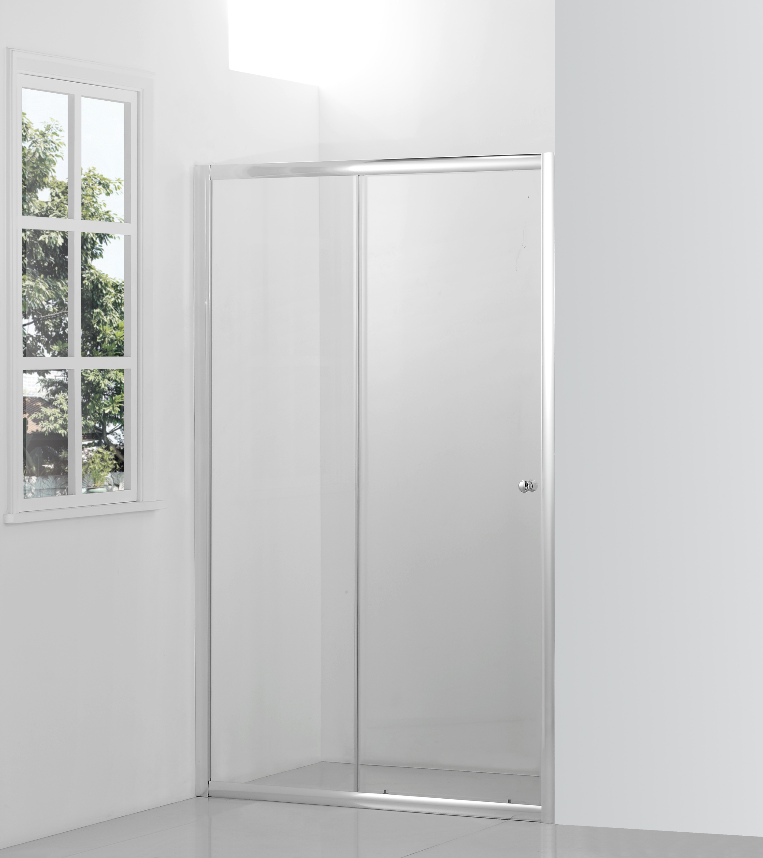 Hagser Ava drzwi prysznicowe 100 cm dwuczęściowe przesuwne chrom błyszczący/szkło przezroczyste HGR10000021 - Wysyłka w 24h