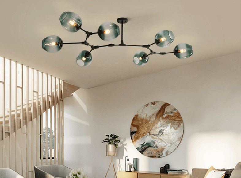 Abigali Smokey lampa podsufitowa 9x40W czarna/przydymiona MD2003-9PCS-JG