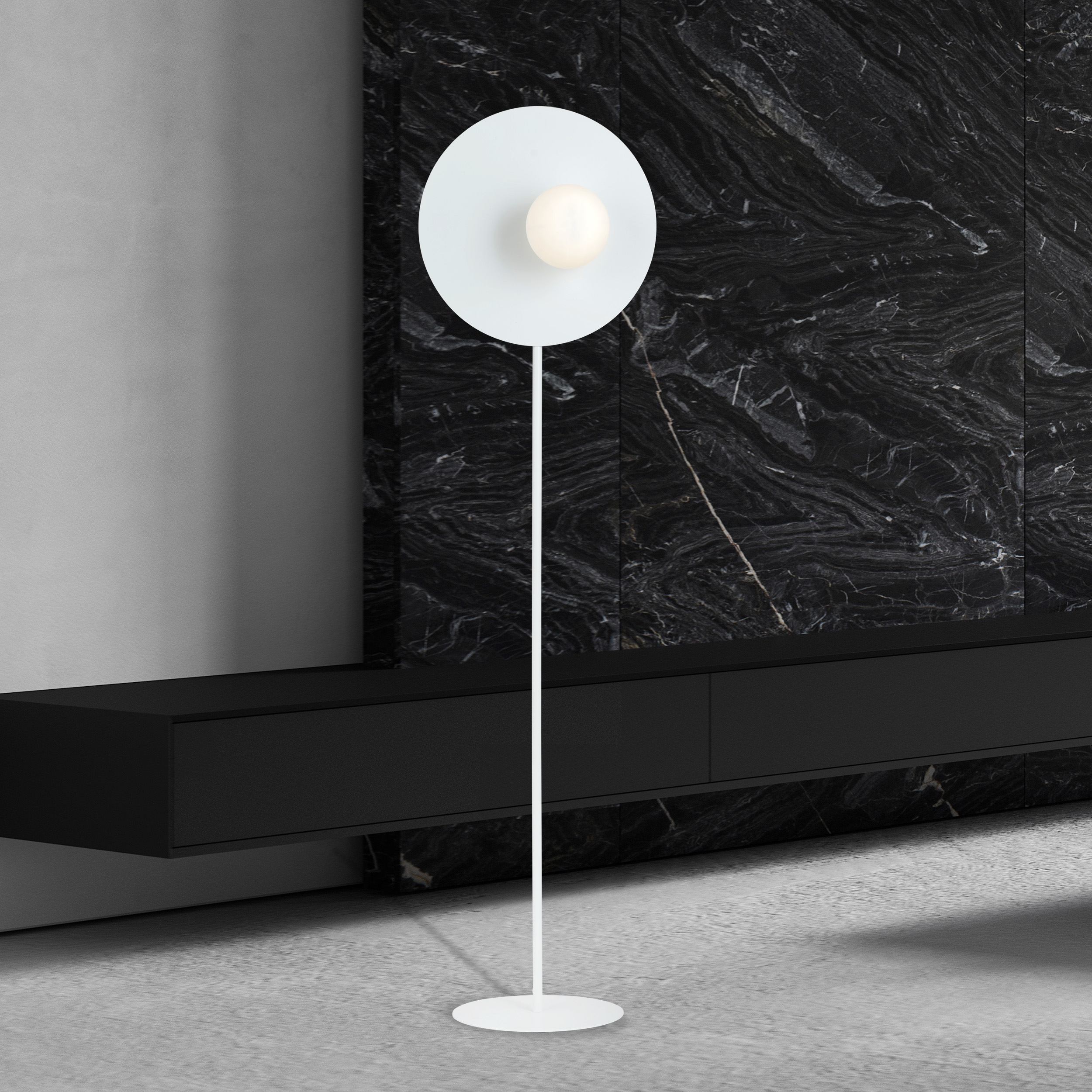 Emibig Oslo lampa stojąca 1x10 W biała 1189/LP